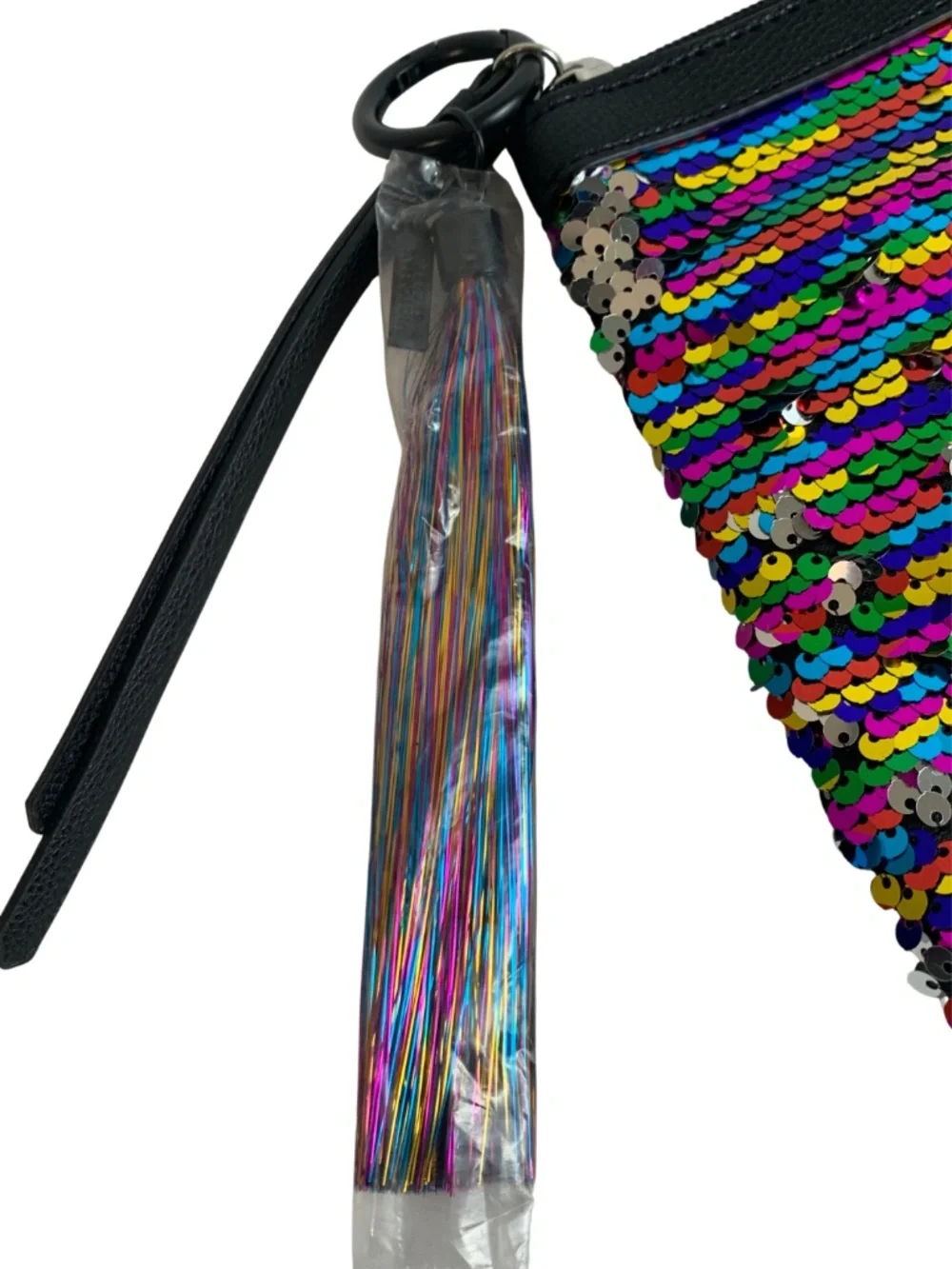 Victoria's Secret Multi-Colored Sequin Makeup Bag Clutch Tassel Maximalist Y2K